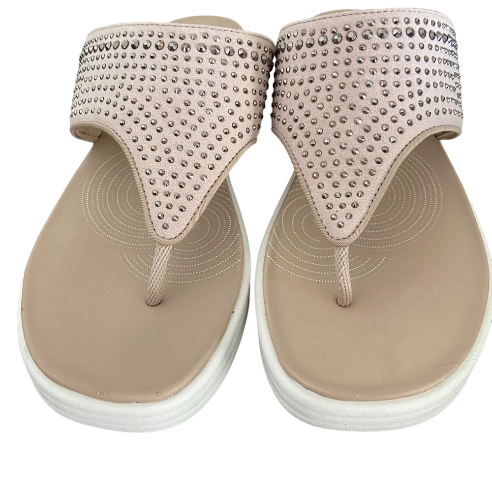 Clarks wedge sandals with studded design. Like new. Beige. - Picture 11 of 12